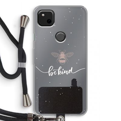Be(e) kind: Pixel 4a Transparant Hoesje met koord