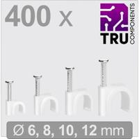 TRU COMPONENTS T24CA127 Spijkerclip TC-13448460 Bundel-Ø (bereik) 3 tot 12 mm Wit 400 stuk(s) TRU COMPONENTS T24CA127 Spijkerclip TC-13448460 Bundel-Ø (bereik) 3 tot 12 mm Wit 400 stuk(s)