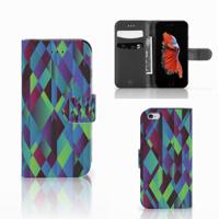 Apple iPhone 6 | 6s | Book Case | Abstract Green Blue