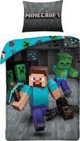 Minecraft Dekbedovertrek Mining - 140 x 200 cm - Katoen - thumbnail