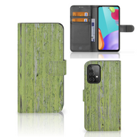 Samsung Galaxy A52 Book Style Case Green Wood - thumbnail