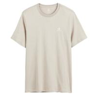 Unisex T-Shirt met Korte Mouwen Converse Classic Fit Left Chest Star Chevron Beige - Maat: 2XS