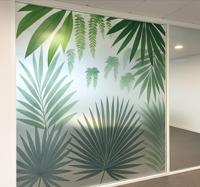 Palmbladerenmotief raamstickers
