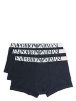 Emporio Armani slips en coton à bande logo (lot de trois) - Bleu - thumbnail