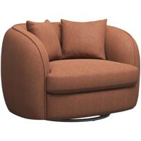 Leen Bakker - Loveseat Enzio - Pure - Terra - Stof - Bruin - 95x129x76 Cm