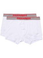 DSQUARED2 lot de deux boxers à bande logo - Blanc