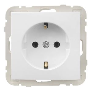 Stopcontact met randaarde inbouw wit Efapel