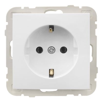 Stopcontact met randaarde inbouw wit Efapel