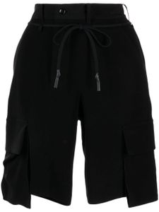 Yohji Yamamoto short en coton à poches cargo - Noir