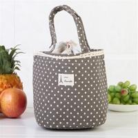 Draagbare Lunchbox Bag geïsoleerd lunchzak (grijs)