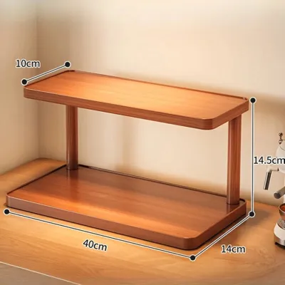 BambuCasa 2-Laags Houten Opbergrek BambuCasa 2-Laags Houten Opbergrek