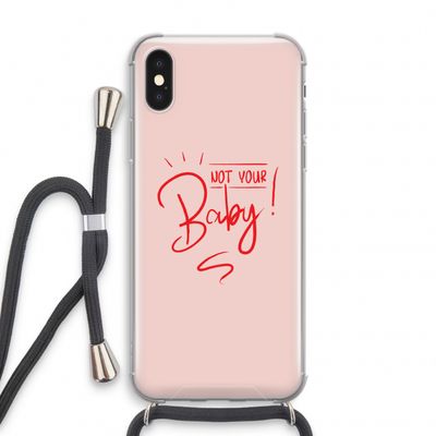 Not Your Baby: iPhone X Transparant Hoesje met koord