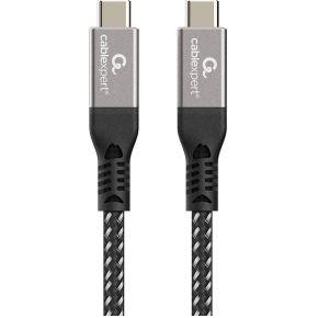 Gembird CCBP-USB4-CMCM240-1.5M USB-kabel USB4 Gen 3x2 1,5 m USB C Zwart, Zilver