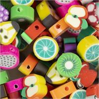 Creativ Company Figuurkralen, fruit, d 10 mm, gatgrootte 1,5 mm, ca. 60 stuk, 60 stuk/ 1 doos