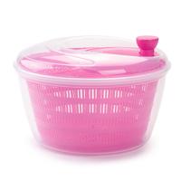 Slacentrifuge voor keuken - kunststof - fuchsia roze - 4 liter - 25 cm diameter - Handige artikelen