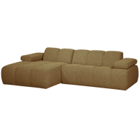WOOOD Mojo chaise longue bank links bouclé geel bruin melange