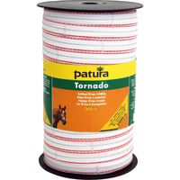 Patura tornado lint 12,5mm wit/oranje 200m rol