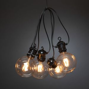 Konstsmide 2395-800 decoratieve verlichting Lichtdecoratie ketting Zwart, Transparant 10 lampen LED 7 W