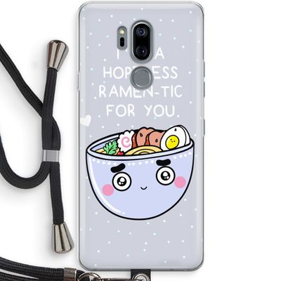 I'm A Hopeless Ramen-Tic For You: LG G7 Thinq Transparant Hoesje met koord