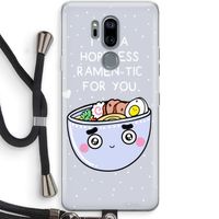 I'm A Hopeless Ramen-Tic For You: LG G7 Thinq Transparant Hoesje met koord