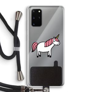 Eenhoorn: Samsung Galaxy S20 Plus Transparant Hoesje met koord