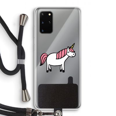 Eenhoorn: Samsung Galaxy S20 Plus Transparant Hoesje met koord