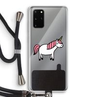 Eenhoorn: Samsung Galaxy S20 Plus Transparant Hoesje met koord