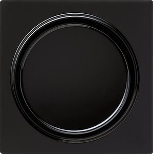 Gira afdekking inzetplaat met knop voor dimmer zwart S-Color