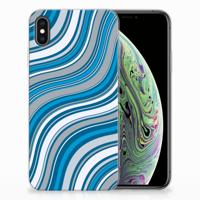 Apple iPhone Xs Max | TPU bumper | Waves Blue