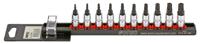 Bitdopset 1/4", TS 5-kant 10-dlg. op rail 101005