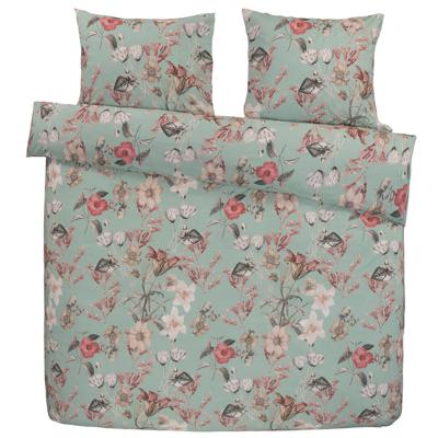 2e Halve Prijs Leen Bakker - Comfort Dekbedovertrek Norah - 200x200/220 Cm - Katoen - Groen