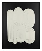 Zuiver Wanddecoratie 'August' 64 x 52cm, kleur Beige/Zwart