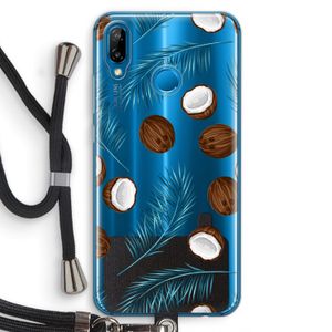 Kokosnoot roze: Huawei P20 Lite Transparant Hoesje met koord