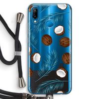 Kokosnoot roze: Huawei P20 Lite Transparant Hoesje met koord