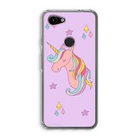 Roze eenhoorn: Google Pixel 3a Transparant Hoesje Roze eenhoorn: Google Pixel 3a Transparant Hoesje