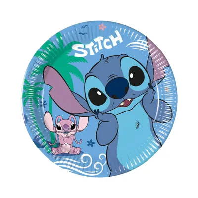 Gebaksbordjes Stitch & Angel 20cm (8st)