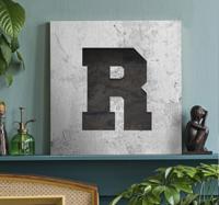 Gepersonaliseerde canvas schilderij letter