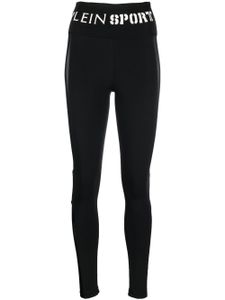 Plein Sport legging à taille haute à logo - Noir