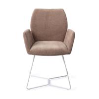 Jesper Home Misaki eetkamerstoel Mocha Mist beehive white