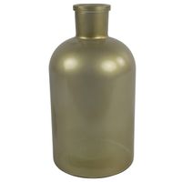 Countryfield Vaas - mat goud - glas - Apotheker fles vorm - D14 x H27 cm - thumbnail