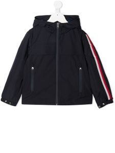 Moncler Enfant veste à bords rayés - Bleu