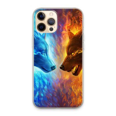 Fire & Ice: iPhone 13 Pro Max Transparant Hoesje