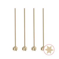 50x Herbruikbare ster vormige cocktailstampers hout 17 cm   - - thumbnail