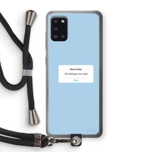 Reminder: Samsung Galaxy A31 Transparant Hoesje met koord