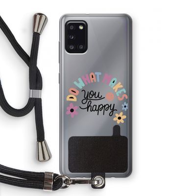Happy days: Samsung Galaxy A31 Transparant Hoesje met koord