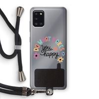 Happy days: Samsung Galaxy A31 Transparant Hoesje met koord