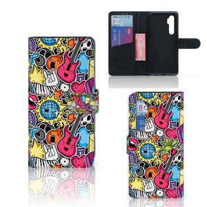 Xiaomi Mi Note 10 Lite Wallet Case met Pasjes Punk Rock