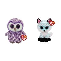 Ty - Knuffel - Beanie Boo's - Moonlight Owl & Atlas Fox - thumbnail