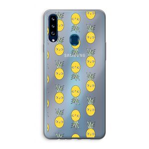 Ananas: Samsung Galaxy A20s Transparant Hoesje