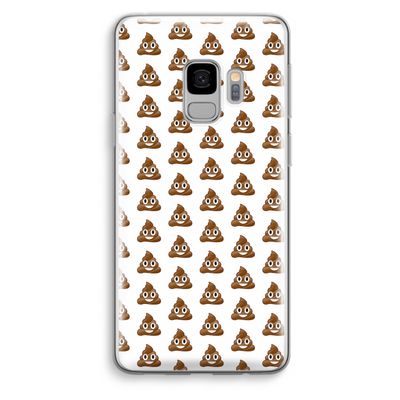 Poop emoji: Samsung Galaxy S9 Transparant Hoesje
